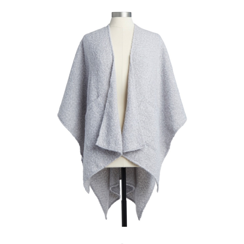 NWT. Shawl/cardigan. Gray. One-size